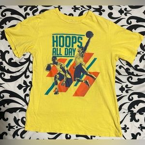 💰2/$10 Kids Childrens Place Yellow Basketball T- shirt- size xl 14